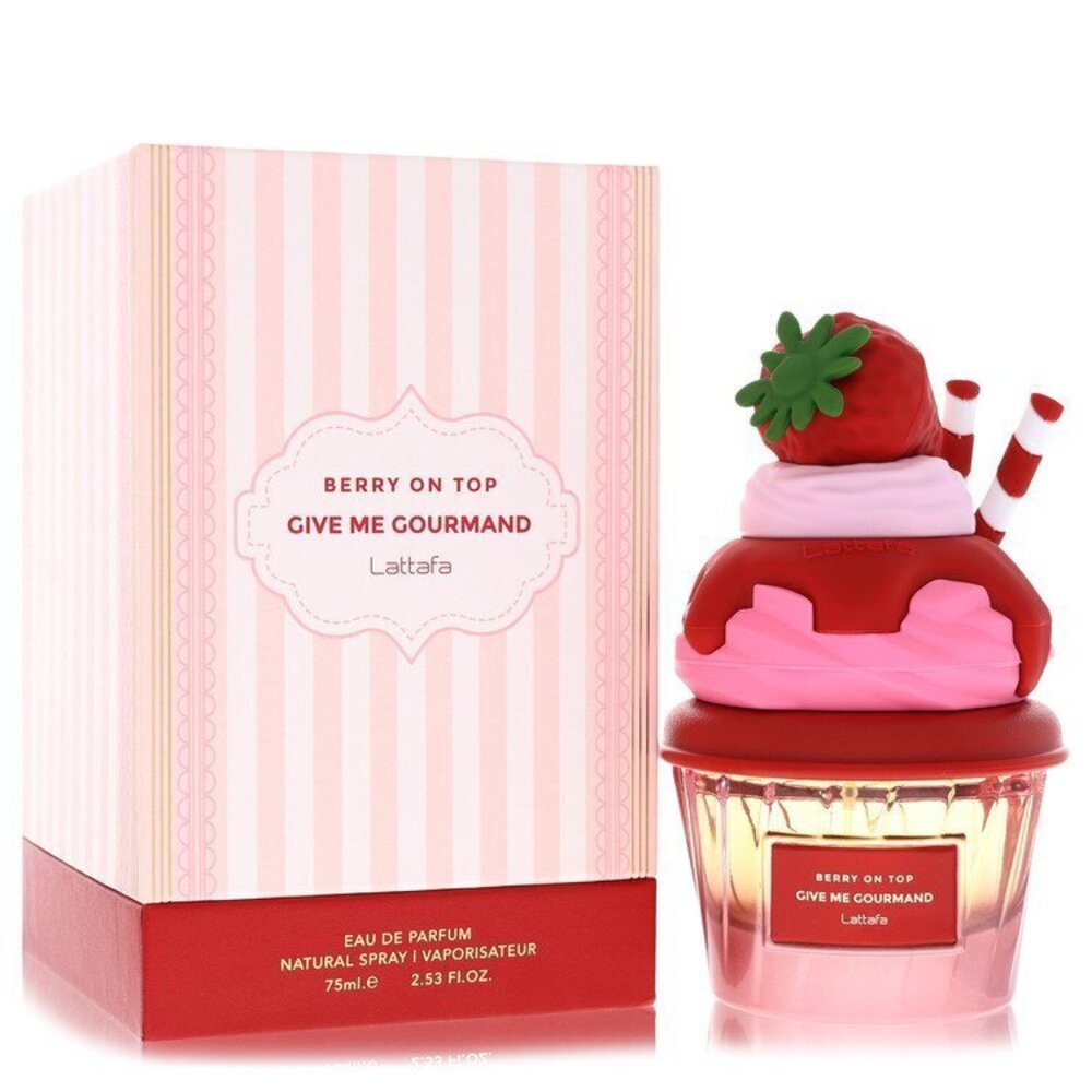 Lattafa Gourmand Berry on Top by Lattafa Eau De Parfum Spray (Unisex) 2.5 oz